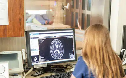 radiologist reading scan